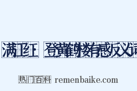 满江红·登黄鹤楼有感反义词是什么意思的图片